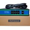 Hanutech Ai Unmanaged 8 Port PoE Switch | 8*10/100Mbps PoE Ports 2*RJ45 Uplink Ports (1000Mbps) @96W, Metal Build for CCTV Networking, Plug & Play, 1-Year Warranty