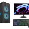 Fusionit Gaming Desktop PC Core i5-2400, 16GB DDR3 RAM, 256GB SSD, Windows 11 with MS Office 2021, 19" Monitor, WiFi, Keyboard & Mouse Included