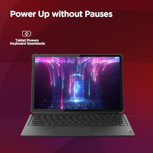 Lenovo Original Tab P12 Keyboard Detachable,3-Point Pogo-Pin Connectors Wireless Keyboard with Trackpad/Touchpad Tablet(Ultra-Thin,Productivity Enabling Hot Keys(Suitable for Tab P12,Zg38C05230)),Grey - Image 4