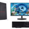 Fusionit Assembled Desktop PC | Intel Core I3 | 4GB RAM | 128GB SSD | Windows 11 Home | 17-Inch Monitor | MS Office | Fast Performance | Black | Compact & Lightweight