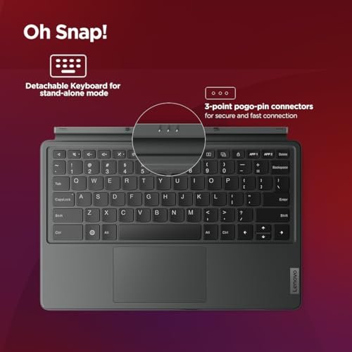 Lenovo Original Tab P12 Keyboard Detachable,3-Point Pogo-Pin Connectors Wireless Keyboard with Trackpad/Touchpad Tablet(Ultra-Thin,Productivity Enabling Hot Keys(Suitable for Tab P12,Zg38C05230)),Grey - Image 6