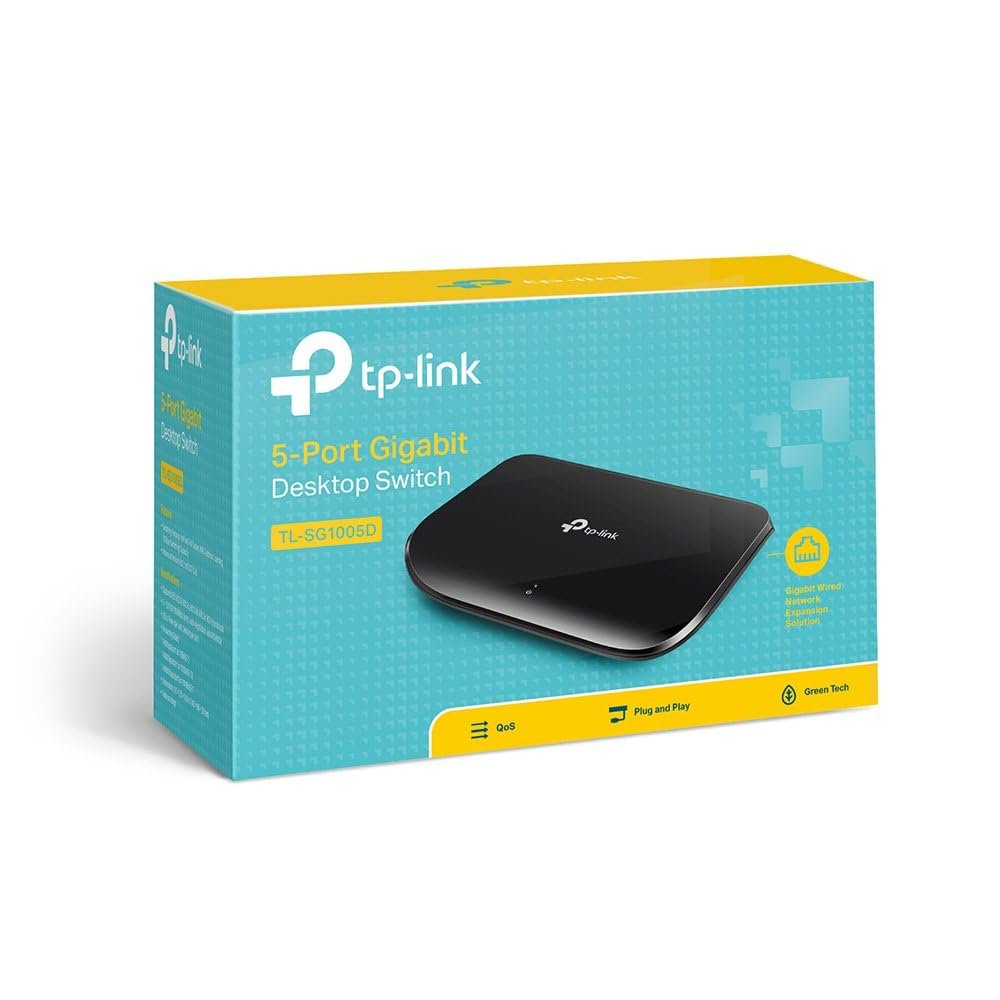 TP-Link 5 Port Gigabit Ethernet Network Switch Hub | Plug and Play | Desktop or Wall-Mount | Plastic Case Ethernet Splitter | Fanless | Traffic Optimization | Unmanaged (TL-SG1005D) - Image 3