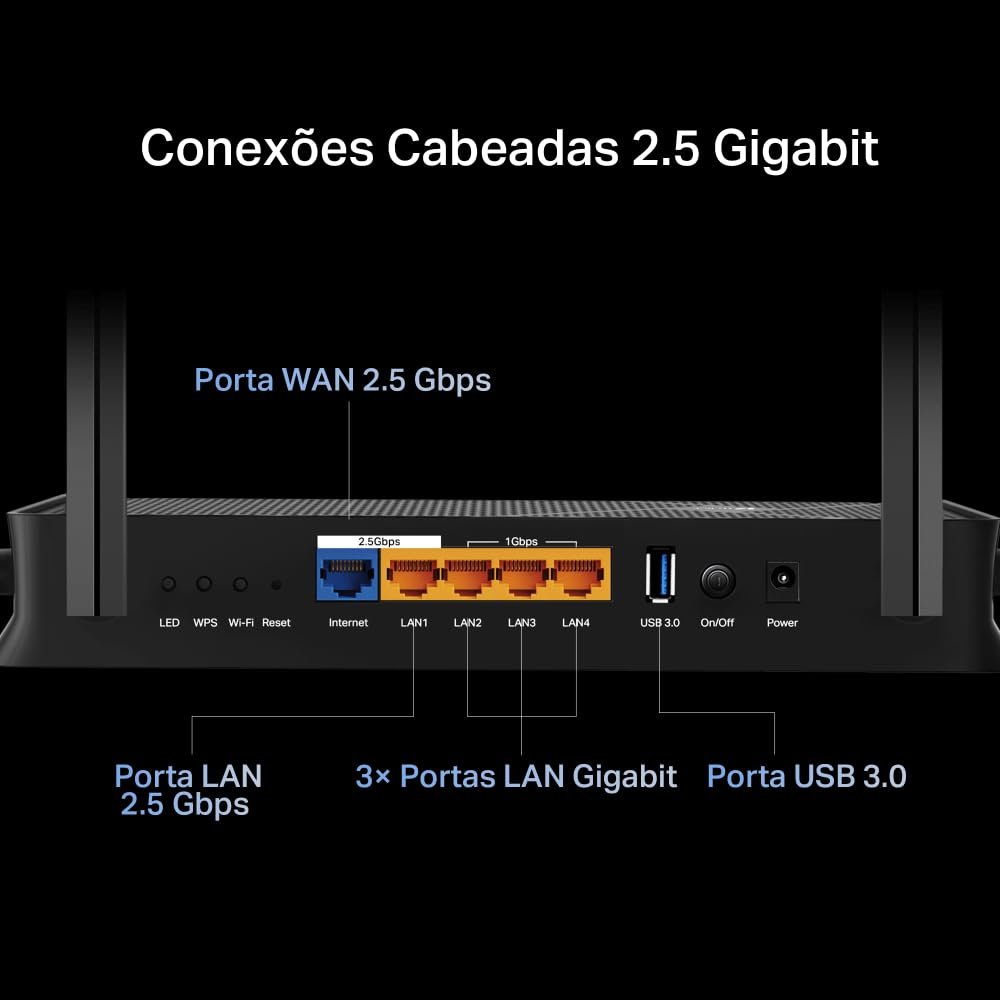 TP-Link Archer BE230 Dual-Band BE3600 Wi-Fi 7 Router| 4K/8K Streaming | 3.6 Gbps | 2×2.5G + 3×1G Ports, USB 3.0, 4K-QAM, 4 Antennas | VPN, EasyMesh, MU-MIMO | Works with Alexa and Google Assistant - Image 4