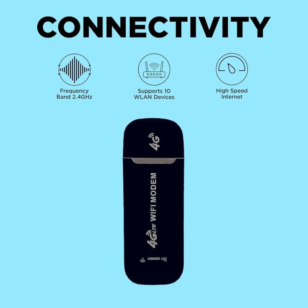 NPTCL 5G/4G LTE Wireless USB Dongle with All Sim Card Network Support High Speed Portable | Single Band Plug & Play Data Card Stick with Up-to 150Mbps WiFi Hotspot PC Laptop - Image 3