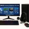 TECNICO Victory Desktop CPU Set, Core I3 2120 2.2GHz, 8 GB DDR3 RAM, 128 GB SSD, RGB Keyboard Mouse Set, WiFi 6, Bluetooth, Speakers, Headphone (Include Monitor 20" Led)