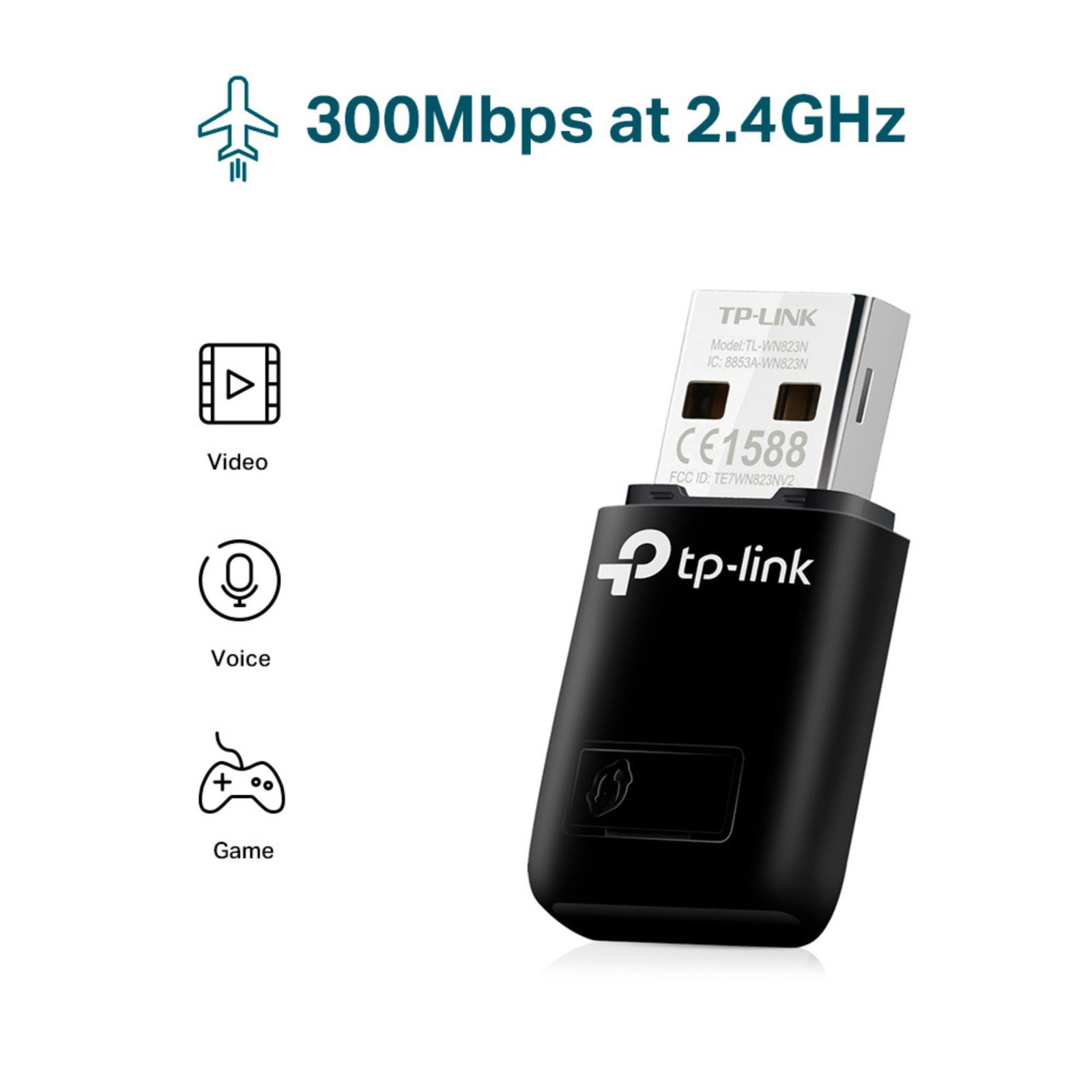 TP-LINK WiFi Dongle 300 Mbps Mini Wireless Network USB Wi-Fi Adapter for PC Desktop Laptop(Supports Windows 11/10/8.1/8/7/XP, Mac OS 10.9-10.15 and Linux, WPS, Soft AP Mode, USB 2.0) (TL-WN823N),Black - Image 6