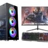 KRYNORCXY Gaming Desktop Assembled Core i5 3470/ 22inch Monitor| PC for Home & Business, Gaming and Editing (16 GB DDR3 Ram/512 GB SSD/4GB Graphic CardGT-730 /WiFi/Windows 10 Pro