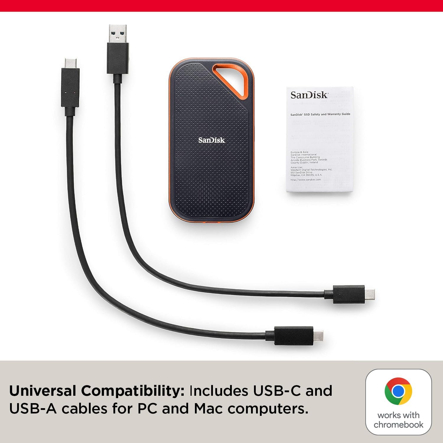 SanDisk 1TB Extreme Pro Portable SSD 2000MB/s R/ W, Upto 3 meter drop protection with IP65 water and dust resistance, Metal Enclosure, PC, MAC & TypeC Smartphone Compatible, 5Y Warranty,External SSD - Image 5