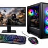 KRYNORCXY Desktop Computer PC Set | Core i5 Processor | 8GB RAM | 256GB SSD | HD Graphics 2000 | RGB 4 Fan Cabinet | 19 Inch LED Monitor | RGB Keyboard Mouse | WiFi | Windows 10 Pro