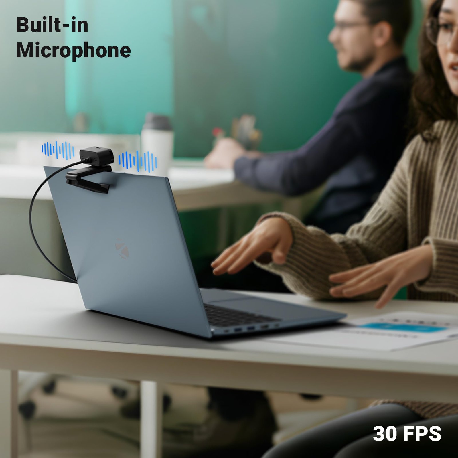 Zebronics FHD USB Webcam, 30FPS, 2P2G Lens, 2.0MP CMOS Sensor, Auto-White Balance, Auto-Exposure, Privacy Shutter, Built-in Mic, for Teams, FaceTime, PC/Laptop (Live Pro) - Image 9