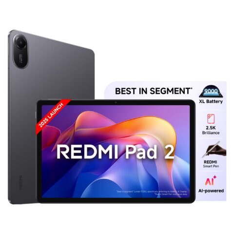 Redmi Pad 2, WiFi Active Pen Support, 27.94Cm(11") Model, 2.5K Sharp & Clear Display, 4GB, 128GB, All Day & More 9000Mah Battery, AI-Enabled, Dolby Atmos, Hyperos 2, Graphite Grey