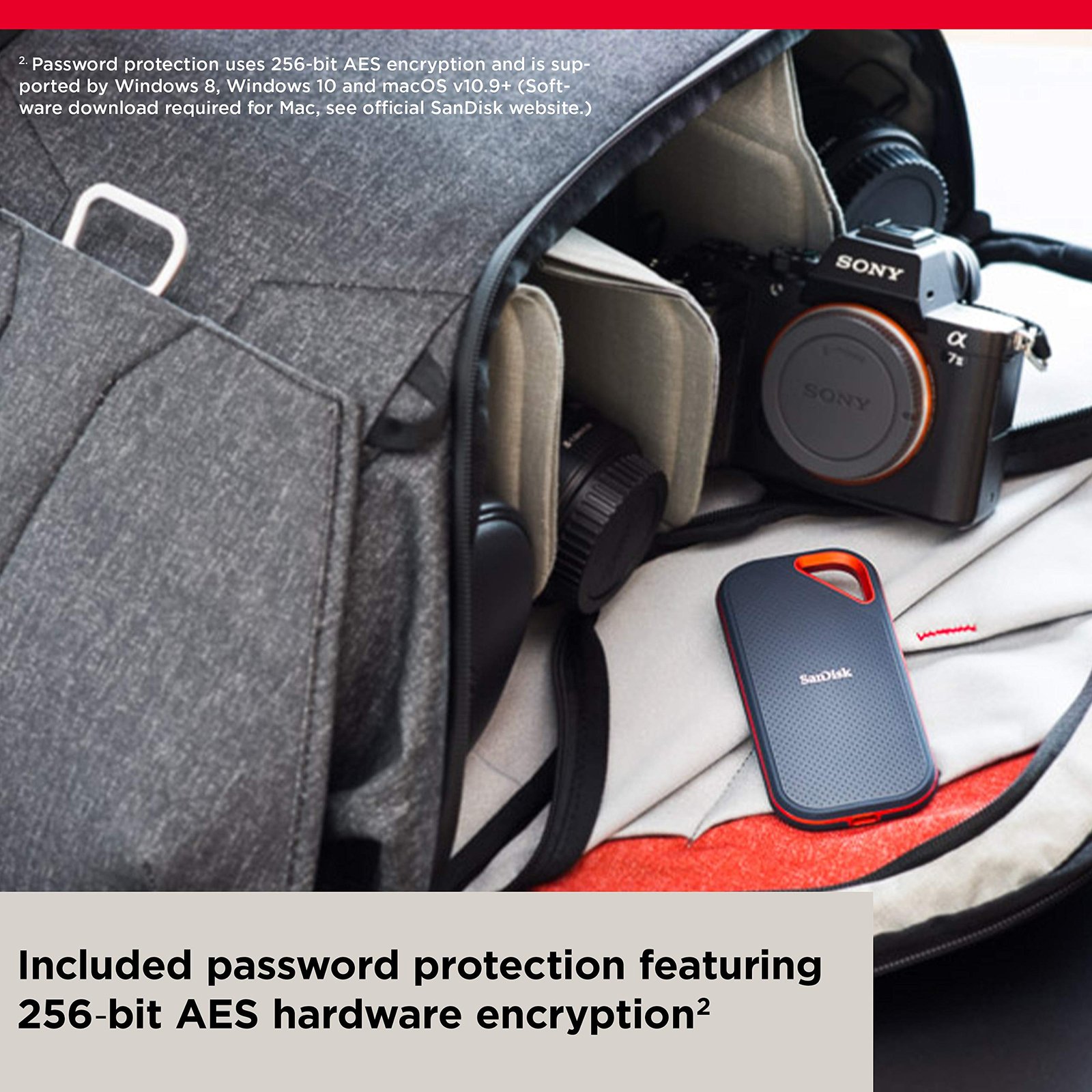 SanDisk 1TB Extreme Pro Portable SSD 2000MB/s R/ W, Upto 3 meter drop protection with IP65 water and dust resistance, Metal Enclosure, PC, MAC & TypeC Smartphone Compatible, 5Y Warranty,External SSD - Image 2