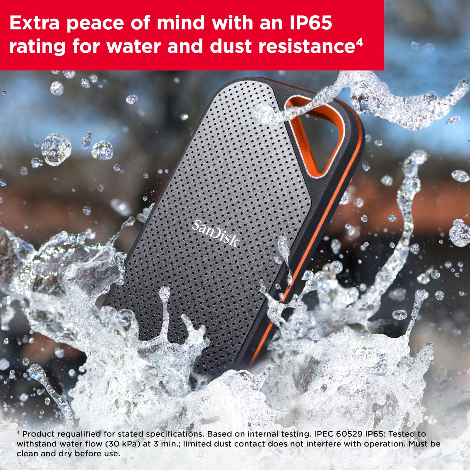 SanDisk 1TB Extreme Pro Portable SSD 2000MB/s R/ W, Upto 3 meter drop protection with IP65 water and dust resistance, Metal Enclosure, PC, MAC & TypeC Smartphone Compatible, 5Y Warranty,External SSD - Image 3