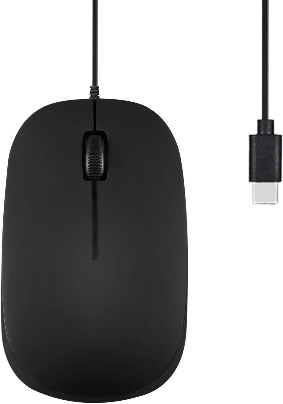 Perixx PERIMICE-201C USB-C Wired Optical Mouse – Ambidextrous 3-Button 1000 DPI Plug-&-Play Mouse with 6-Foot Cable for MacBook, Chromebook, Laptop & Tablet - Image 2