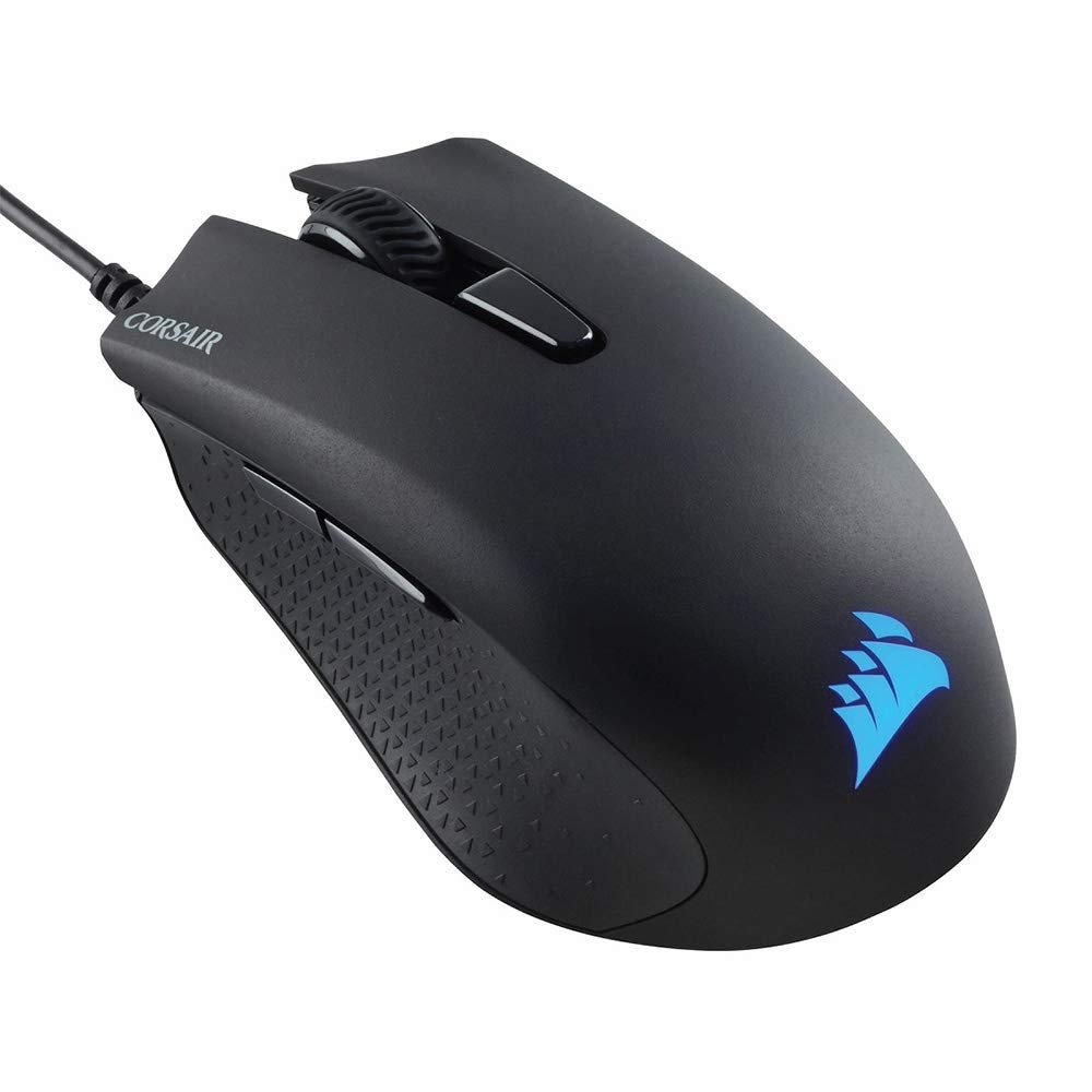 CORSAIR Harpoon PRO RGB Wired Lightweight FPS/MOBA Gaming Mouse – 12,000 DPI – 6 Programmable Buttons – iCUE Compatible – PC, Mac, PS5, PS4, Xbox – Black - Image 2
