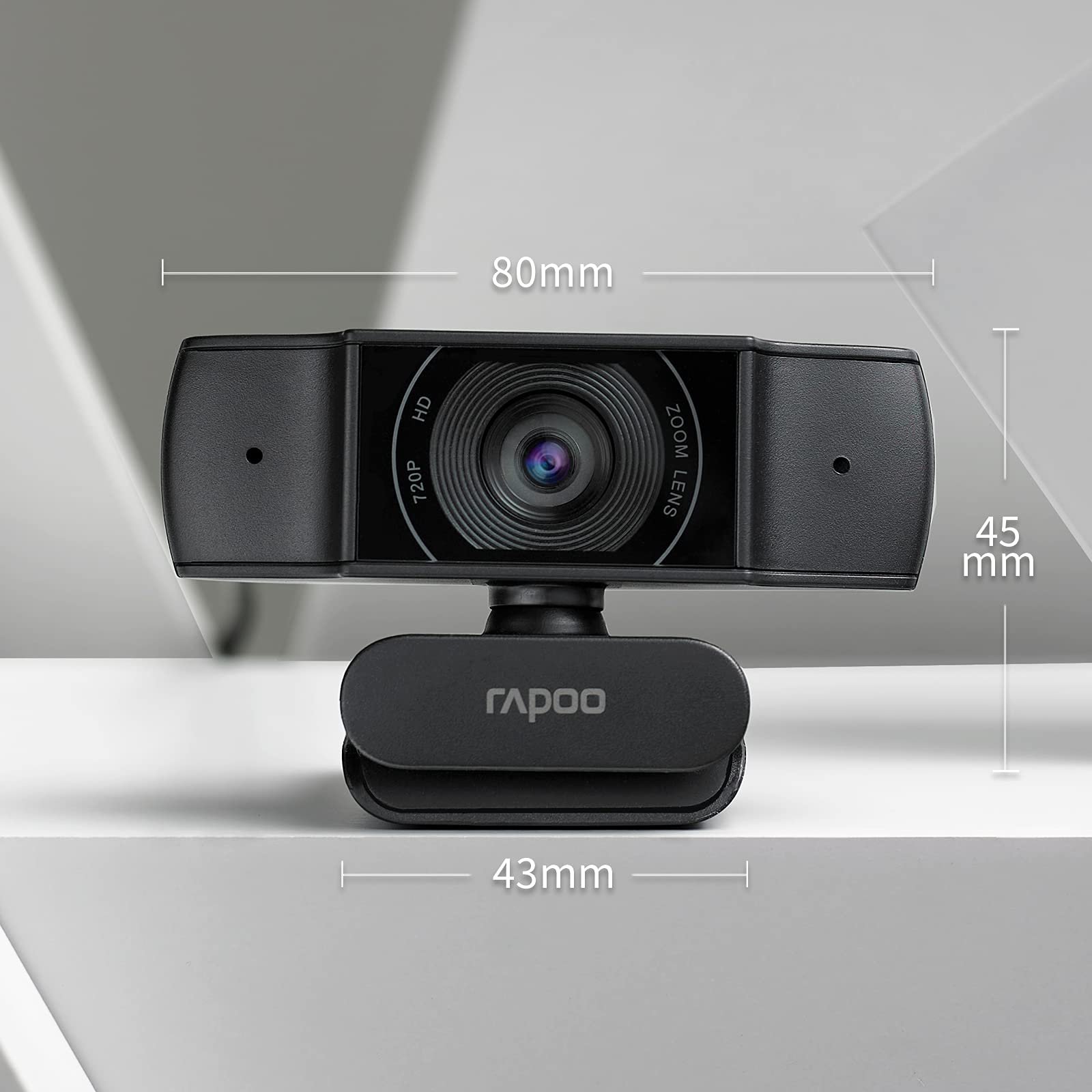 Rapoo C200 HD Web Camera | 720P HD |90° Wide Angle Lens |Built-in Omni Directional Noise Cancelling Microphone |Windows & iOS Support | 2 Yrs Warranty - Image 7