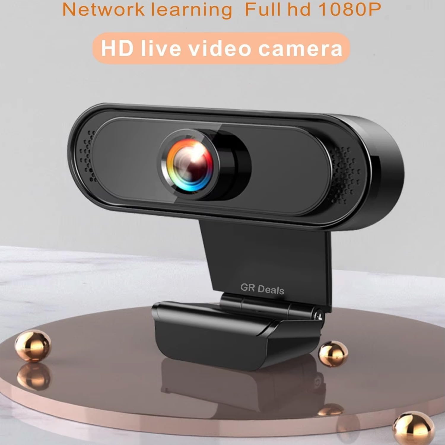 GR Deals Webcam HD 720P, Noise Isolated Microphone with Computer HD Streaming Web cam for Desktop & Laptop with mic with Wide Angle Lens & Large Sensor for Superior Low Light, Optical. (Black) - Image 4