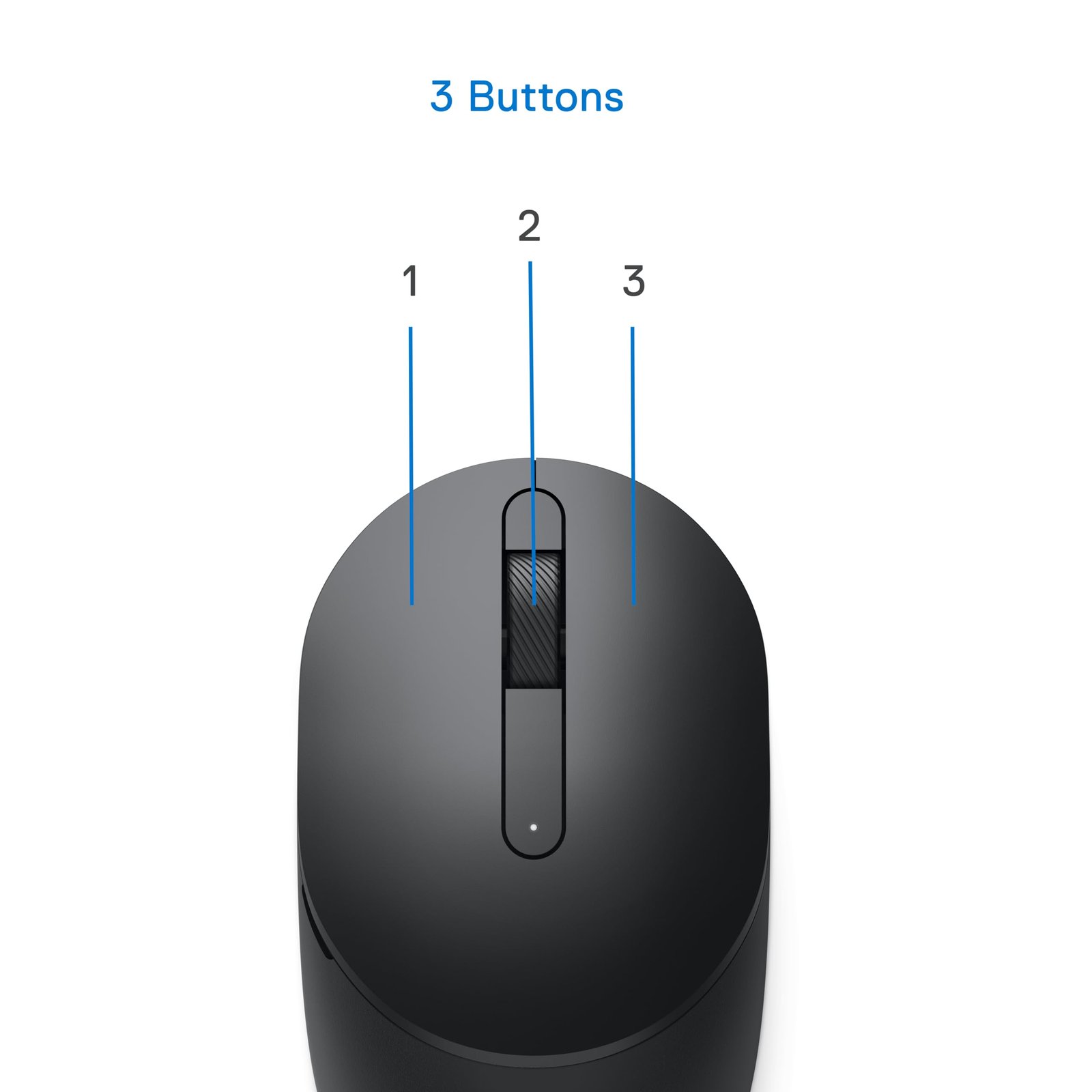 DELL MS3320W Wireless (RF/Bluetooth) Mouse, up to 4000DPI, up to 36 Month Battery Life, 3Y Advance Exchange Warranty - Black - Image 4