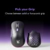 Kreo Chimera V2 RGB Wireless Gaming Mouse with Hot-swappable 50M Switches, Dual Magnetic Shells, 6 Programmable Buttons, Triple-Mode Connectivity & Adjustable DPI up to 12000 (Black)