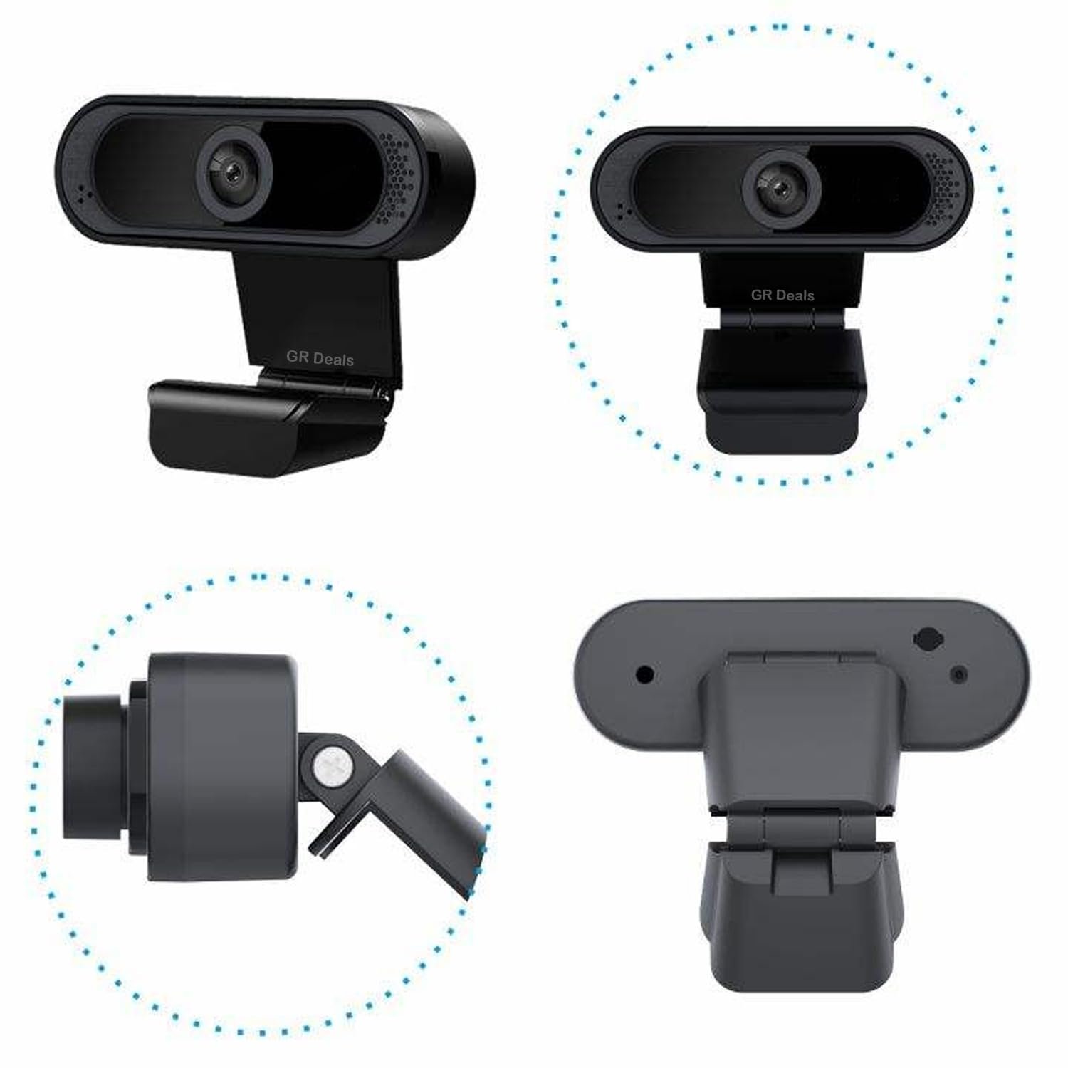 GR Deals Webcam HD 720P, Noise Isolated Microphone with Computer HD Streaming Web cam for Desktop & Laptop with mic with Wide Angle Lens & Large Sensor for Superior Low Light, Optical. (Black) - Image 9