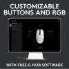 Logitech G102 Light Sync Gaming Mouse with Customizable RGB Lighting, 6 Programmable Buttons, Gaming Grade Sensor, 8K DPI Tracking,16.8mn Color, Light Weight - White