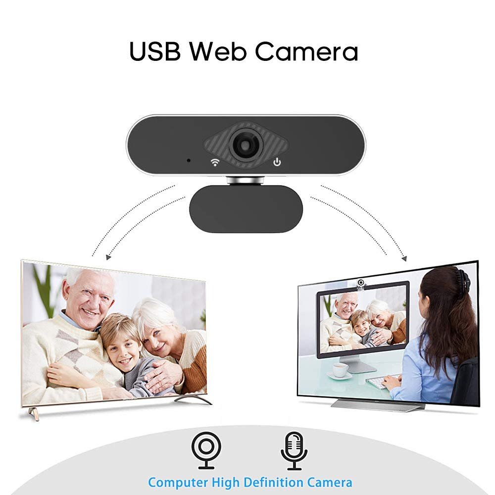 smars® HWC-86L 1080P HD Web Cam with Microphone 360* Rotation Plug and Play USB 2.0/3.0 Computer Camera for Laptop or Desktop HD PC Web-Camera - Image 3