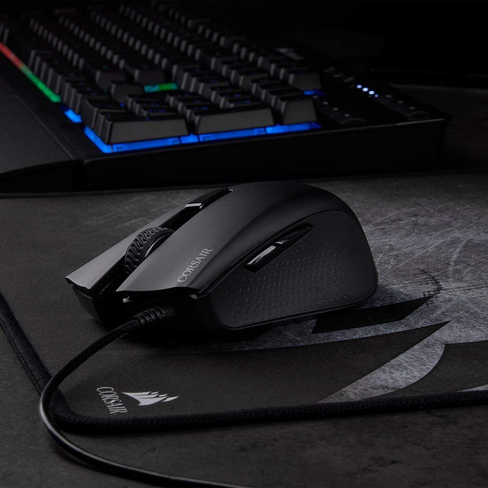 CORSAIR Harpoon PRO RGB Wired Lightweight FPS/MOBA Gaming Mouse – 12,000 DPI – 6 Programmable Buttons – iCUE Compatible – PC, Mac, PS5, PS4, Xbox – Black