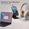 Portronics Muffs M6 Over Ear Wireless Bluetooth Headphone with Upto 40 Hours Playtime, Dual Pairing, 40mm Driver, HD Mic, Bluetooth 5.4V, Foldable Design, Type C Fast Charging (Biege)