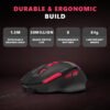 EvoFox Blaze 2 Wireless Gaming Mouse Tri-Mode Rechargeable, 12,800 DPI, 1000Hz Polling Rate, Ergonomic Design, RGB Lighting, 8 Programmable Buttons, Software Support