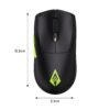 Archer Tech Lab Wireless Gaming Mouse, 3 Connectivity (2.4G/ Bluetooth/Wired) Precise & Rapid Response, Pixart 3325 Sensor 10000 DPI, 7 Programable Buttons, 8 RGB Modes, Ergonomic Design(Recurve 600)