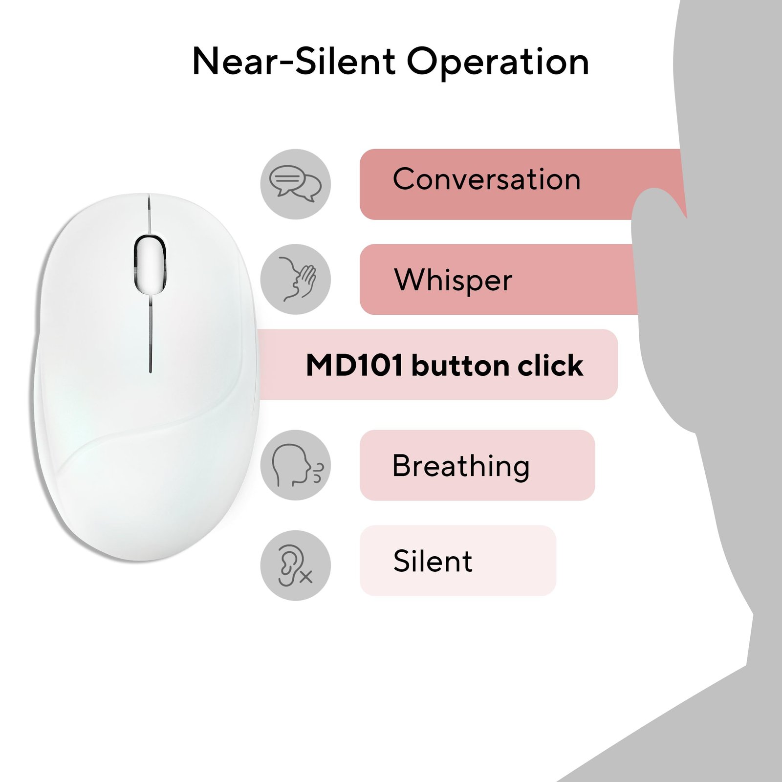 ASUS MD101 Fragrance Mouse, Dual-Mode connectivity, Adjustable DPI Upto 2400, PTFE Mouse feet, Refillable Fragrance Design, Silent Clicks, Upto 12-Months Battery*, Iridescent White, Lightweight 67.6g - Image 5