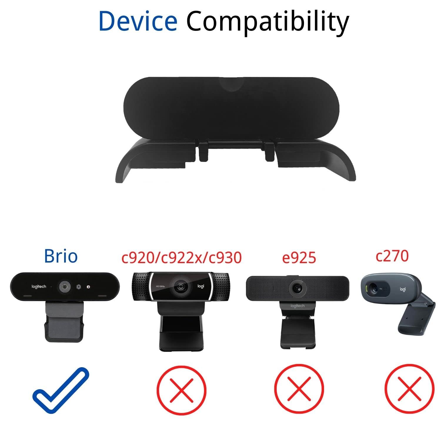 MoimTech Webcam Cover for Logitech Brio 4K, 4K UHD, Digital Zoom, Fixed Focus, Minimalist Style, BRIO_COVER - Image 4