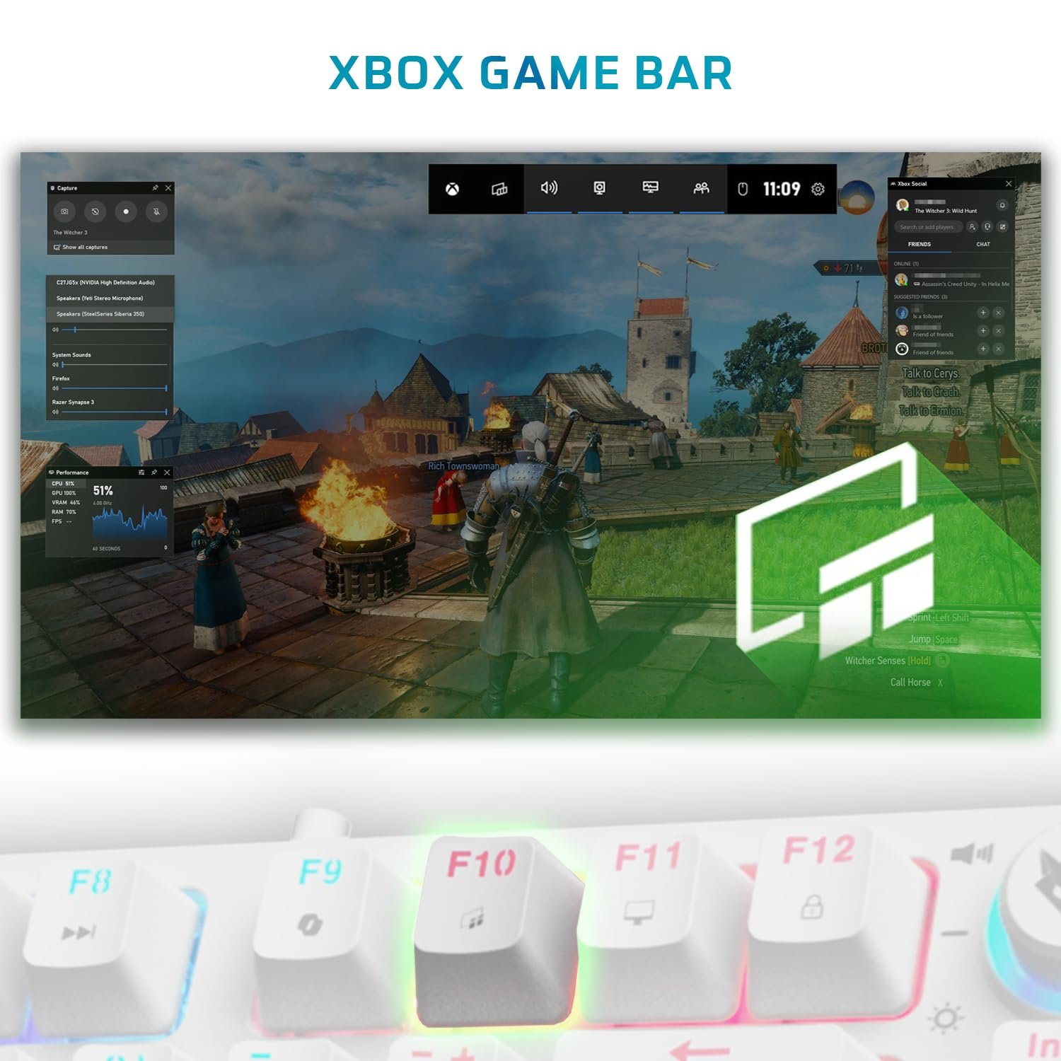 EvoFox Katana X2 TKL Mechanical Gaming Keyboard | 3โPin Replaceable Silent Red Switches, Dynamic Backlighting, All Keys AntiโGhosting, Volume Knob, Copilot, Xbox Gamebar, Screenshot & More (White) - Image 8