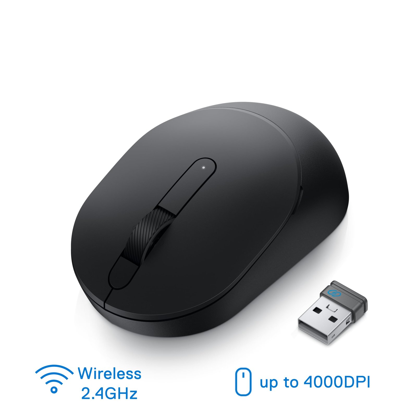 DELL MS3320W Wireless (RF/Bluetooth) Mouse, up to 4000DPI, up to 36 Month Battery Life, 3Y Advance Exchange Warranty - Black - Image 3