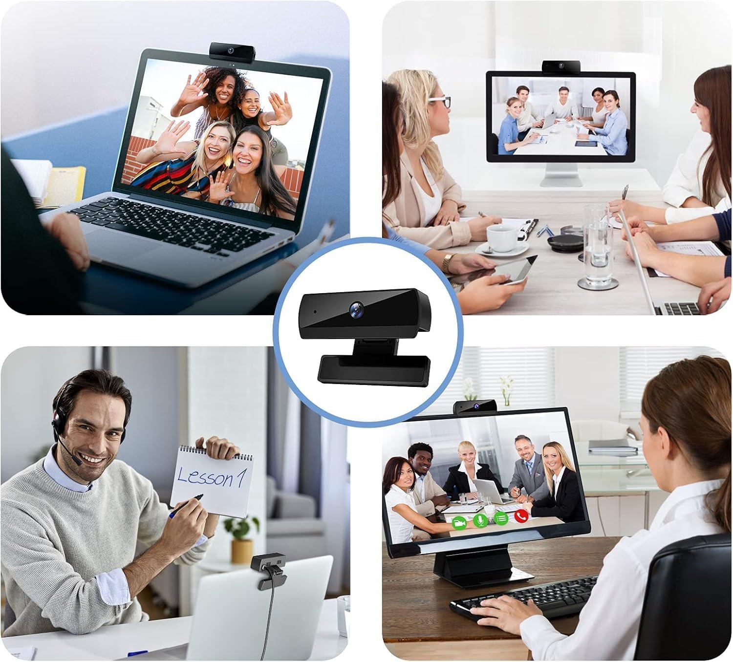 Lipzie Full HD 1080p USB Webcam with Built-in Microphone, Plug & Play Camera for Video Calls, Online Classes, Meetings & Streaming Use - Image 5