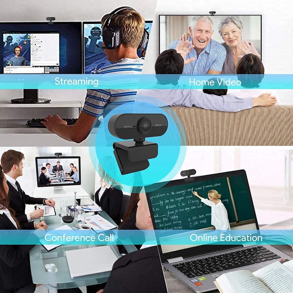 V88R 1080P Full HD Webcam with Microphone - Plug & Play, Noise Reduction, Rotatable for Video Conferencing, Online Teaching, Gaming Web Camera Compatible with PC, Laptop, Desktop - Image 5