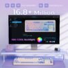 Aula S99 3 in 1 World's First Silicon Membrane Gaming Keyboard | Bluetooth/2.4GHz/USB-C Balls Keycap Keybaord with Knob | Programmable RGB Backlit Gaming Keyboard for PC/Xbox/PS5 (Purple)