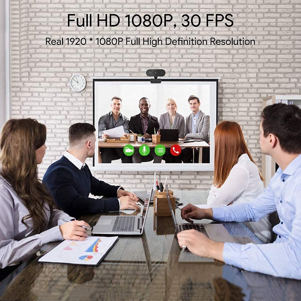 V88R 1080P Full HD Webcam with Microphone - Plug & Play, Noise Reduction, Rotatable for Video Conferencing, Online Teaching, Gaming Web Camera Compatible with PC, Laptop, Desktop - Image 3
