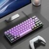 MageGee TS91 Mini 60% Gaming Keyboard, RGB Backlit 61 Key Keyboard, Ergonomic Waterproof Mechanical Feeling Office Computer Keyboard for PC, MAC, PS4, Gamer(Violet)…