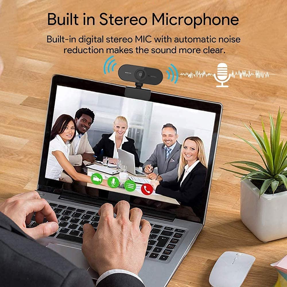 V88R 1080P Full HD Webcam with Microphone - Plug & Play, Noise Reduction, Rotatable for Video Conferencing, Online Teaching, Gaming Web Camera Compatible with PC, Laptop, Desktop - Image 4
