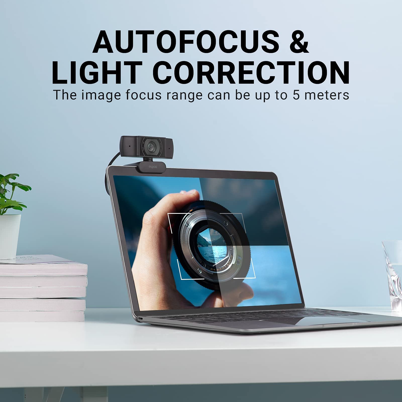 Rapoo C200 HD Web Camera | 720P HD |90° Wide Angle Lens |Built-in Omni Directional Noise Cancelling Microphone |Windows & iOS Support | 2 Yrs Warranty - Image 5