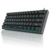 MageGee Mini 60% Gaming Keyboard, RGB Backlit 61 Key Ultra-Compact Keyboard, Ts91 Ergonomic Waterproof Mechanical Feeling Office Computer Keyboard for Pc, Mac, Ps4, Xbox One Gamer, Wired (Black)