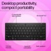 HP 350 Compact Multi-Device Bluetooth Wireless Keyboard; Spill Resistant; Swift Pair; OS Auto-Detection, LED Indicator, Battery Life Up to 24 Months, 3 Years Warranty