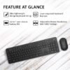 ASUS Wireless Keyboard and Silent Optical Mouse Set CW100, Superior Performance, Long-Lasting Battery, 2.4 GHz Nano-transceiver, Up to 1600dpi, Low-Noise & Lightweight Design (Black)