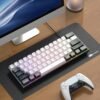 MageGeeTS91 Ergonomic Waterproof Mechanical Feeling Office Computer Keyboard for PC| Mini 60% Gaming Keyboard, RGB Backlit 61 Key Ultra-Compact Keyboard, MAC, PS4, Xbox ONE Gamer(Black White)