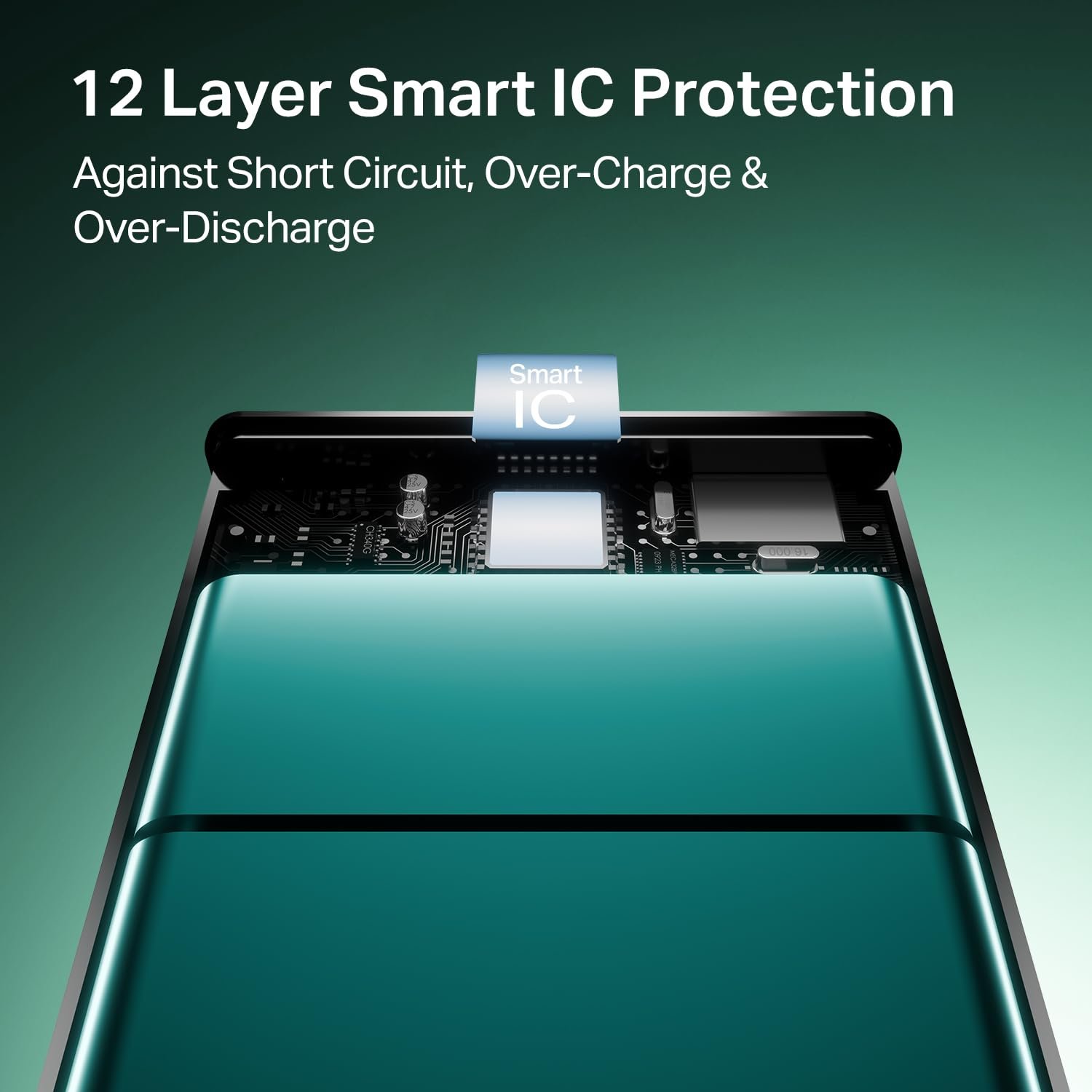 Boat Energyshroom PB400 Pro 20000 mAh 22.5W Pocket Size, Compact Power Bank, Fast Charging (2X Output Ports, Supports Android, iPhone, Tablets, Earbuds, etc.) (Emerald Green), USB Type C - Image 7