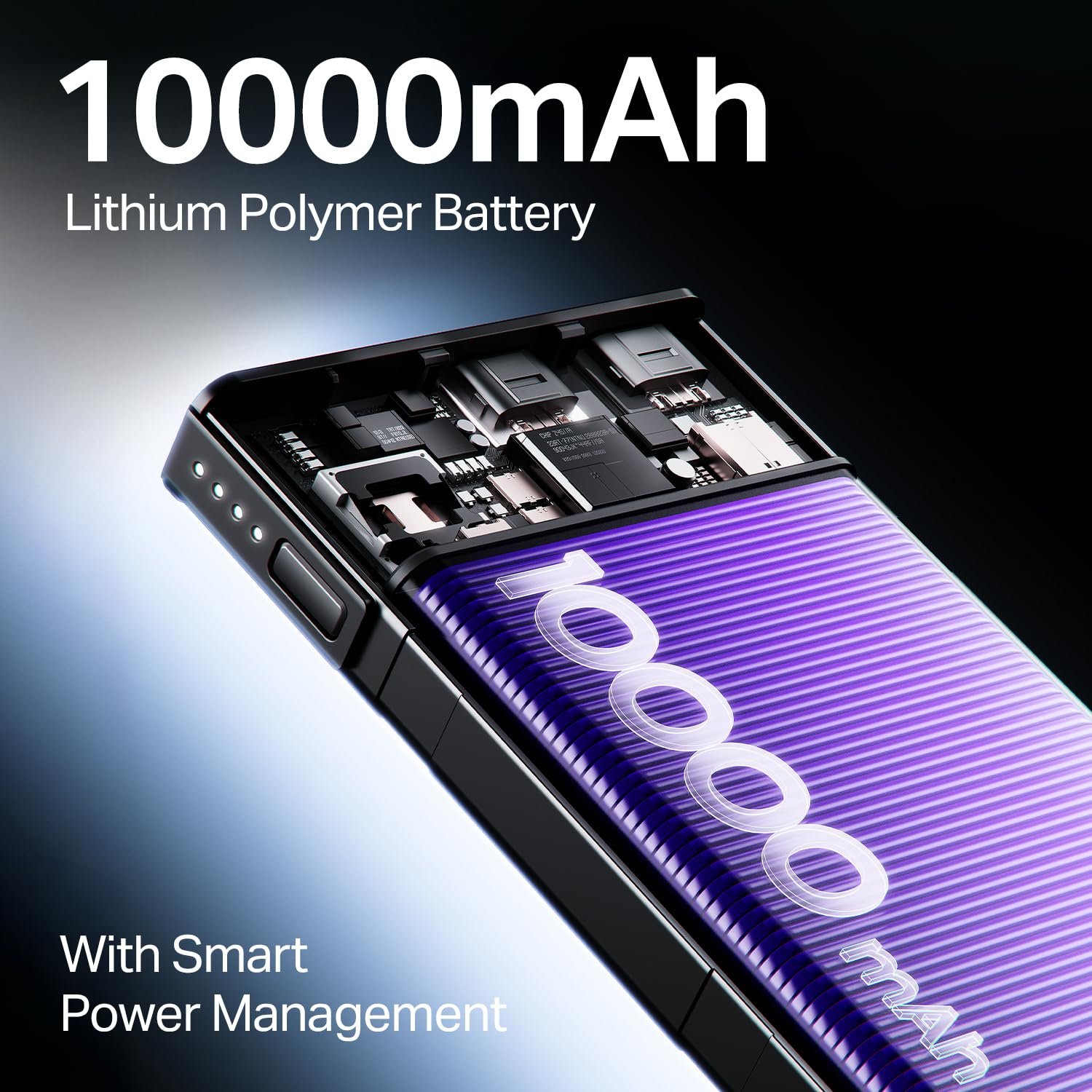 Boat Energyshroom PB300 10000 mAh 22.5W Fast Charging Power Bank (2X Output Ports, Supports Android,iPhone,Tablets,Earbuds) (Steel Blue), USB Type C - Image 4