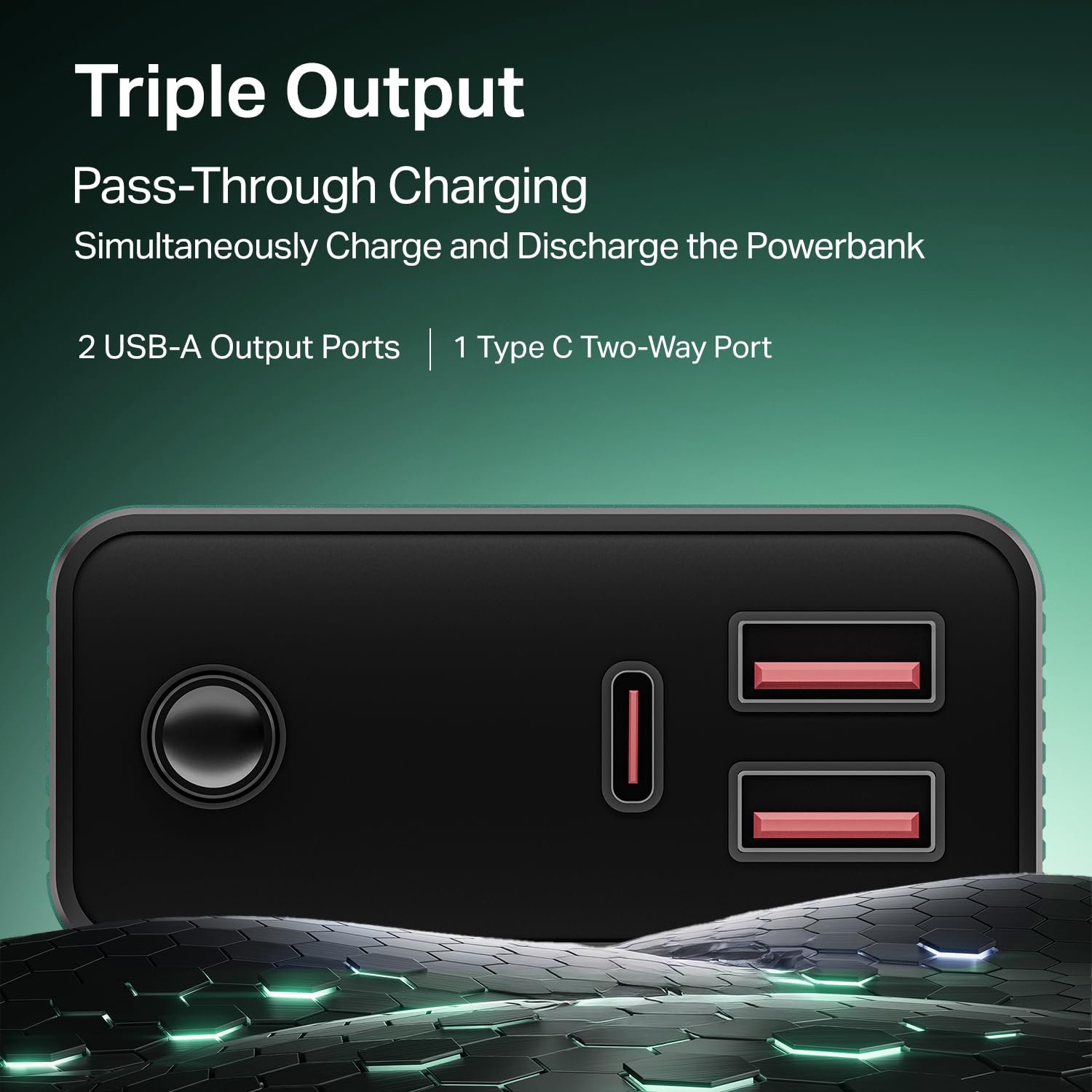 Boat Energyshroom PB400 Pro 20000 mAh 22.5W Pocket Size, Compact Power Bank, Fast Charging (2X Output Ports, Supports Android, iPhone, Tablets, Earbuds, etc.) (Emerald Green), USB Type C - Image 6